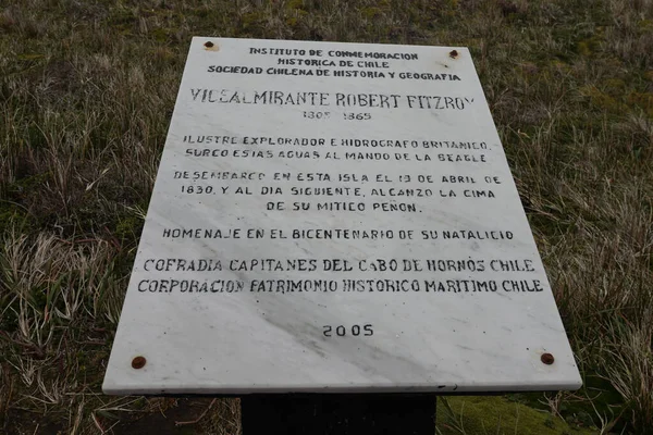 Cape Horn Chile February 2020 Memorial Presented Robert Fitz Roy — Stock Photo, Image