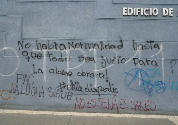 Punta Arenas Chile Januari 2020 Lokal Butik Vandaliserad Demonstranter Punta — Stockfoto