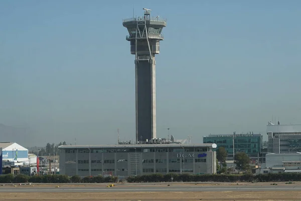 Santiago Chile January 2020 Air Traffic Control Tower Arturo Merino — Stock Photo, Image