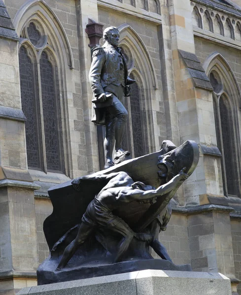 Melbourne Austrália Janeiro 2019 Estátua Capitão Matthew Flinders Erguida 1923 — Fotografia de Stock