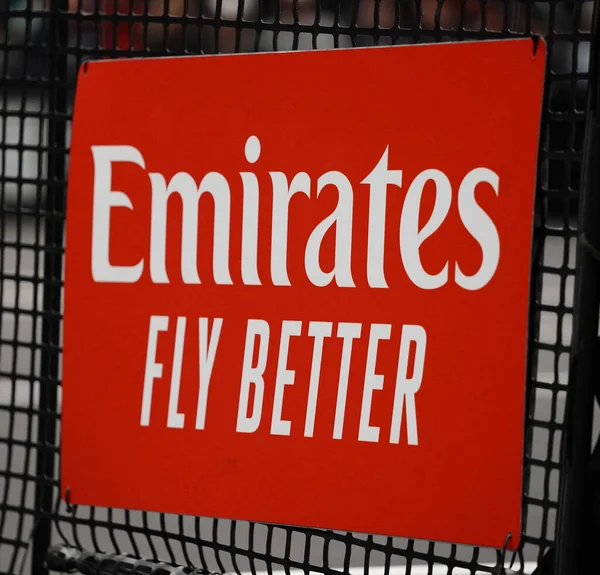 Юниондаль Нью Йорк Февраля 2020 Года Emirates Fly Better Sign — стоковое фото