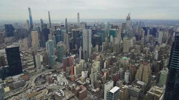 New York March 2020 Aerial View Edge Observation Deck Opened — Stock Photo, Image
