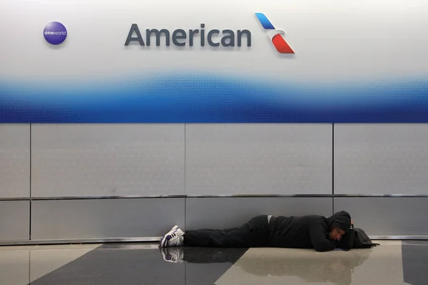 Chicago Illinois Března 2019 American Airlines Gate Hare International Airport — Stock fotografie