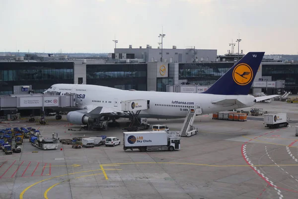 Frankfurt Germany April 2017 Lufthansa Boeing 747 Plane Tarmac Frankfurt — Stok fotoğraf