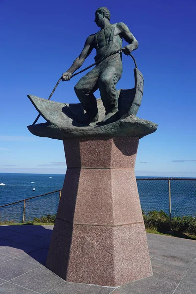 蒙托克失落在海上纪念馆蒙托克点灯塔在长岛的边缘 — 图库照片