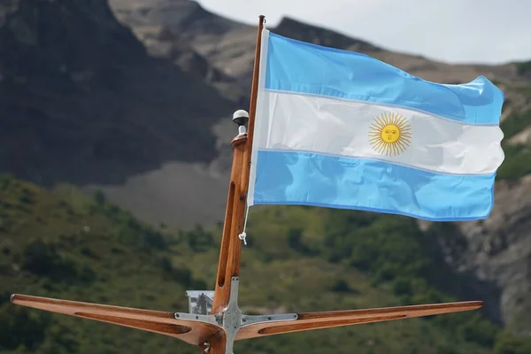 Bandeira Argentina Patagônia — Fotografia de Stock