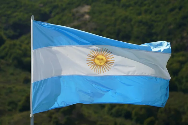 Bandeira Argentina Patagônia — Fotografia de Stock