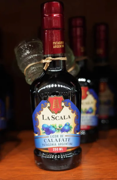Calafate Argentina February 2020 Local Liquor Made Calafate Berry Display — Stock Photo, Image