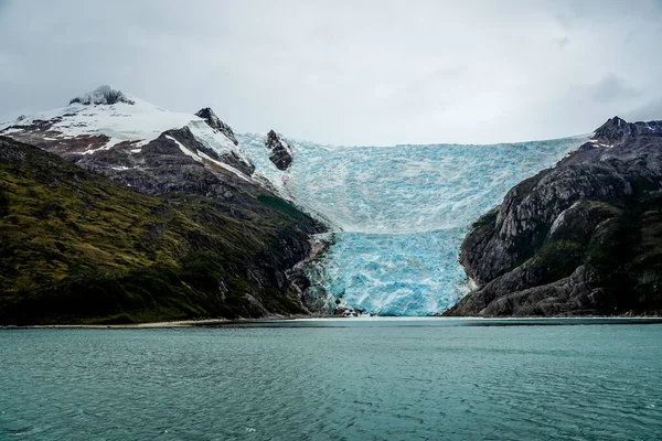 Den Italienska Romancha Glaciären Vid Avenue Glaciers Eller Glaciärgränden Beagle — Stockfoto