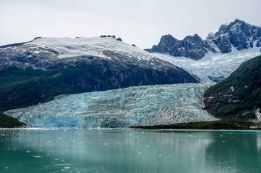 Pia Glacier in Park Nacional Alberto de Agostini in the Beagle Channel of Patagonia, Şili