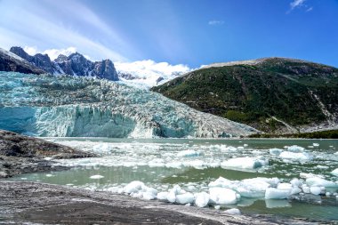 Pia Glacier in Park Nacional Alberto de Agostini in the Beagle Channel of Patagonia, Şili