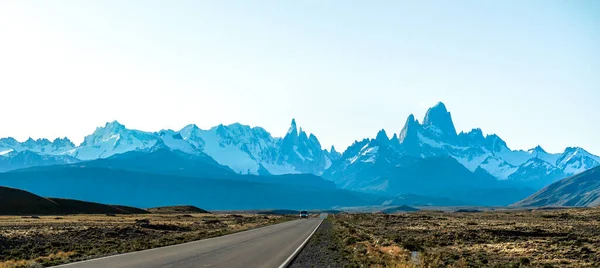 Ruta Panorámica Chalten Con Majestuoso Fitz Roy Mountain Patagonia Argentina —  Fotos de Stock