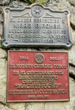 MACHU PICCHU, Peru - 2 Ekim 2016: Peru 'daki Machu Picchu sahasına imza atın. Machu Picchu, 1983 yılından kalma hem kültürel hem de doğal UNESCO Dünya Mirası Bölgesi.