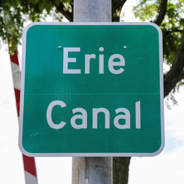 Macedon New York July 2018 Erie Canal Sign Upstate New — Stock Photo, Image