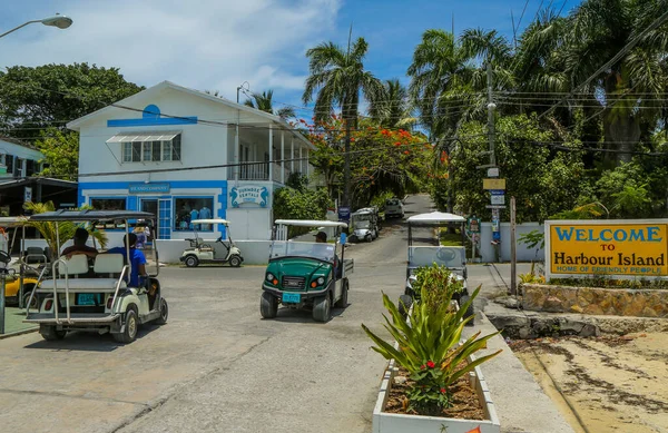 Harbour Island Bahamas June 2019 Golf Cart Street Dunmore Town — Stock Photo, Image