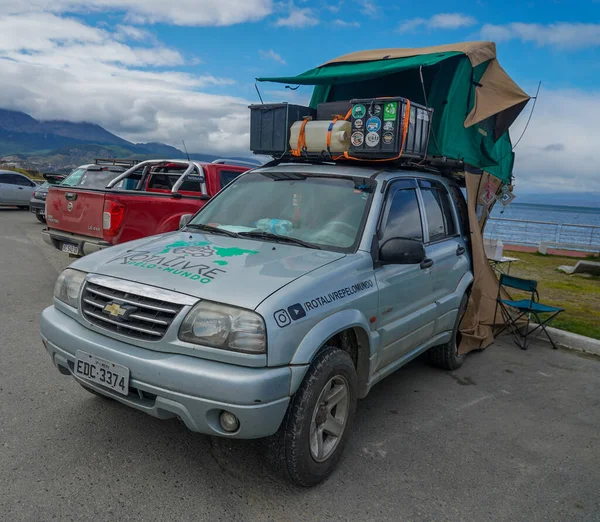 Ushuaia Argentina February 2020 Travelers Ready Drive Ushuaia Argentina Alaska — Stock Photo, Image