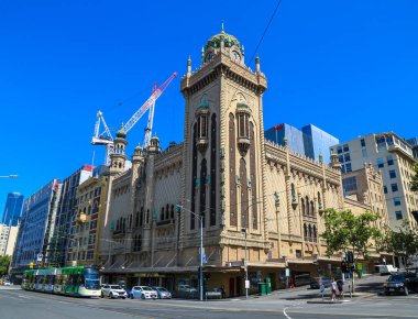 MELBOURNE, AUSTRALYA - 21 Ocak 2019: Melbourne, Avustralya 'daki Forum Tiyatrosu. Daha önce Devlet Tiyatrosu olarak bilinen Melbournes Forum Tiyatrosu, 1929 yılında atmosferik tiyatro olarak inşa edilmiştir.