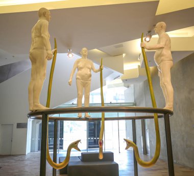 MELBOURNE, AUSTRALYA - 21 HAZİRAN 2019: Melbourne, Avustralya 'daki Victoria Ulusal Galerisinde Sergi