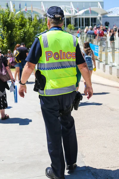 Melbourne Rakousko Června 2019 Policejní Konstábl Victoria Zajišťuje Bezpečnost Olympijském — Stock fotografie