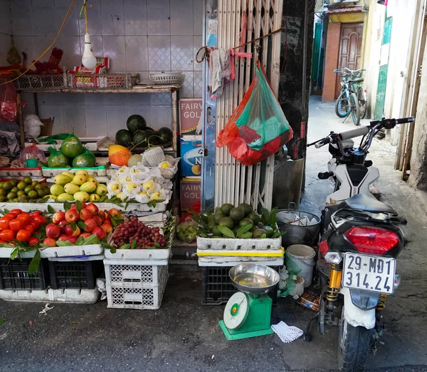 Hanoi Vietnam Outubro 2019 Fornecedores Locais Que Vendem Alimentos Mercado — Fotografia de Stock