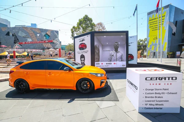 Melbourne Australia Styczeń 2019 Kia Motors Zaprezentował Nowy Samochód Cerato — Zdjęcie stockowe