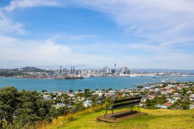 Victoria Dağı 'ndan Auckland' ın panoramik manzarası