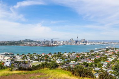 Victoria Dağı 'ndan Auckland' ın panoramik manzarası