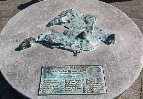 Mapa Města Devonport Devonport Přístavní Čtvrť Auckland Nový Zéland — Stock fotografie