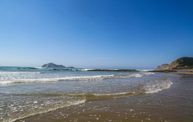 Waimarama Sahili, Hawke Körfezi, Yeni Zelanda. Waimarama Plajı ülkenin en çok aranan sahil beldelerinden biri.