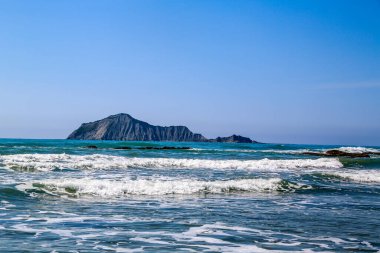 Waimarama Sahili, Hawke Körfezi, Yeni Zelanda. Waimarama Plajı ülkenin en çok aranan sahil beldelerinden biri.