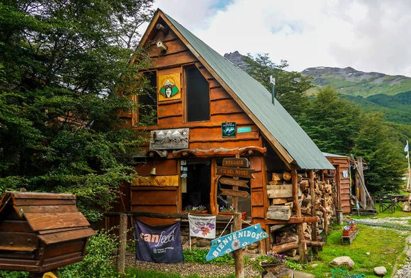 Ushuaia Argentina Februari 2020 Musher Camp Siberianos Fuego Het Argentijnse — Stockfoto