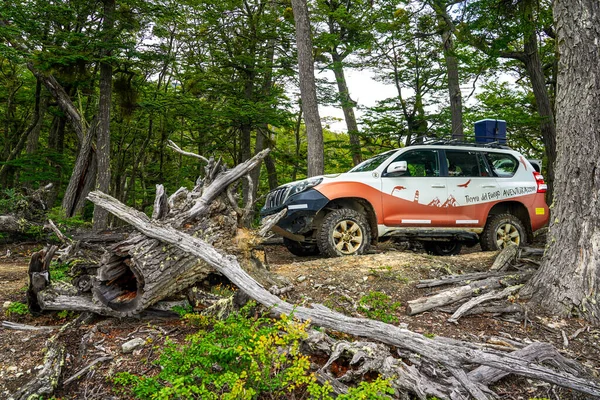 Ushuaia Argentina Febbraio 2020 Viaggio Fuoristrada Lago Fagnano Auto 4X4 — Foto Stock