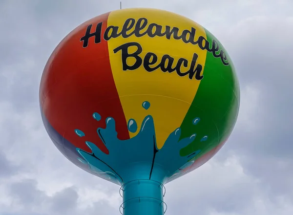 Hallandale Beach Florida Styczeń 2020 Hallandale Beach Water Tower Południowej — Zdjęcie stockowe