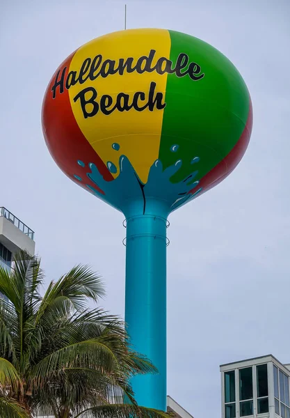 Hallandale Beach Florida Gennaio 2020 Hallandale Beach Water Tower Nel — Foto Stock