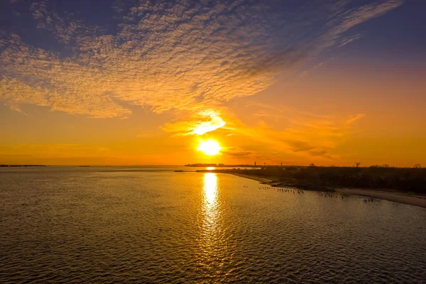 Закат Jamaica Bay Бруклин Нью Йорк — стоковое фото