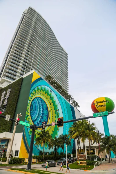 Hallandale Beach Florida Agosto 2019 Hyde Beach Residence Resort Hallandale — Foto Stock