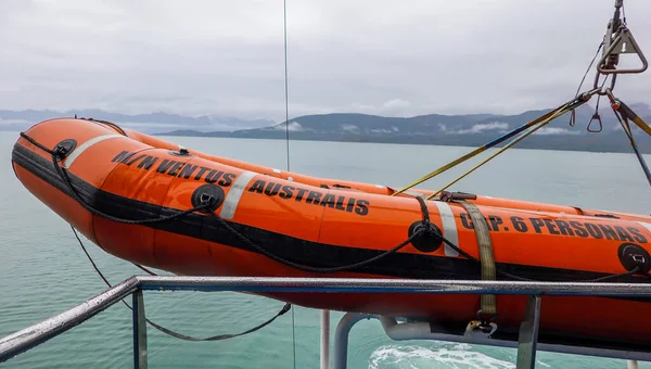 Tierra Del Fuego Chili 1Er Février 2020 Zodiac Boat Navire — Photo