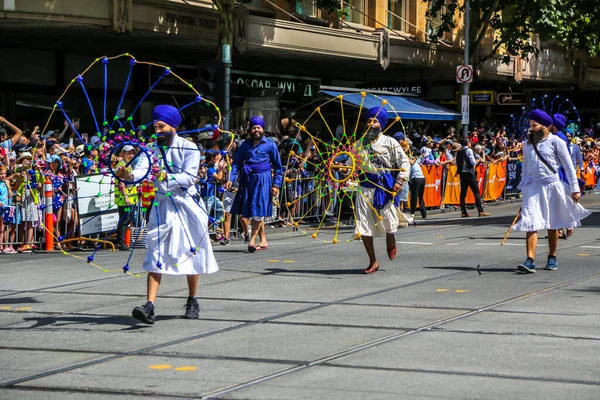 Melbourne Australia Enero 2019 Miembros Sikh Volunteers Australia Marchan Durante —  Fotos de Stock