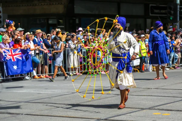 Melbourne Australia Enero 2019 Miembros Sikh Volunteers Australia Marchan Durante —  Fotos de Stock