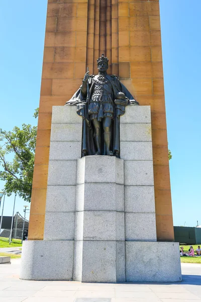 Melbourne Austrália Janeiro 2019 Monumento Comemora Rei Jorge Que Foi — Fotografia de Stock