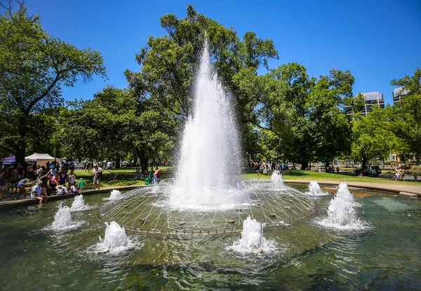 Melbourne Australia Enero 2019 Walker Fountain Kings Domain Melbourne Donado —  Fotos de Stock