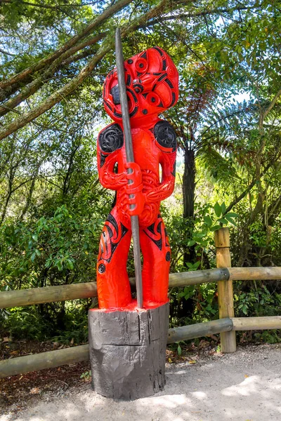 Rotorua Nový Zéland February 2019 Maori Carving Puia Park Puia — Stock fotografie