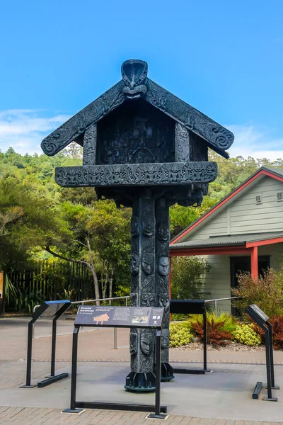 Rotorua Neuseeland Februar 2019 Traditionelles Erhöhtes Maori Lager Whatarangi Maori — Stockfoto