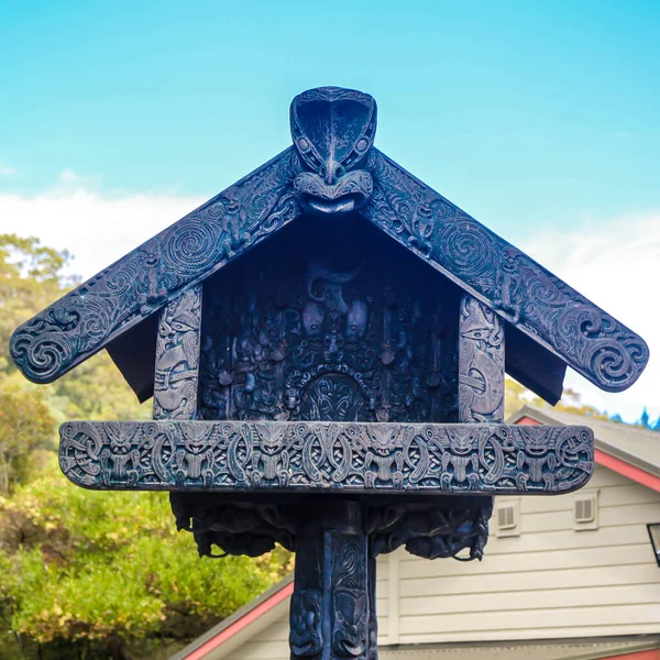 Rotorua Nouvelle Zélande Février 2019 Stockage Traditionnel Maori Élevé Whatarangi — Photo