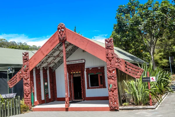 Rotorua Nuova Zelanda Febbraio 2019 Rotowhio Marae Una Tradizionale Casa — Foto Stock