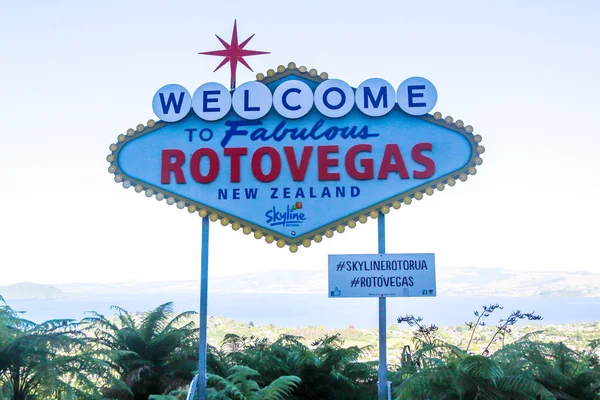 Ροτορουα Νεα Ζηλανδια Φεβρουαριου 2019 Welcome Fabulous Rotovegas New Zealand — Φωτογραφία Αρχείου