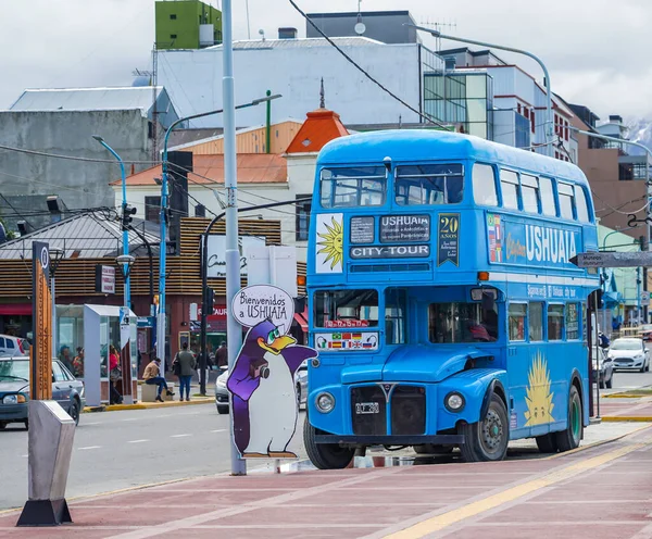 Ushuaia Argentina February 2020 Touristic Double Decker City Tour Bus — Stock Photo, Image