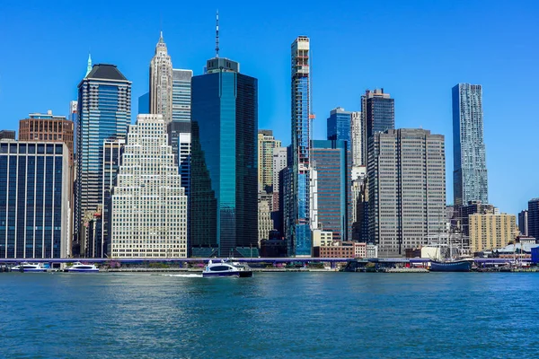 Vista Panorámica Del Horizonte Del Bajo Manhattan — Foto de Stock