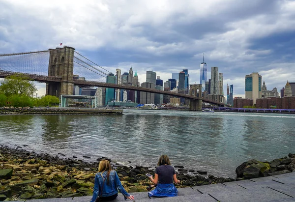 New York Května 2020 New York Brooklynským Mostem — Stock fotografie