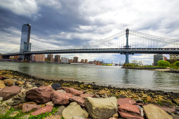 New York Mungkin 2020 Jembatan Terkenal Manhattan Bridge Manhattan Bridge — Stok Foto